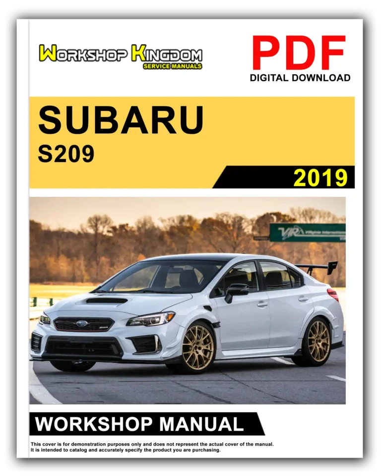 SUBARU S209 (2019) Workshop Repair Service Manual – English – PDF Download