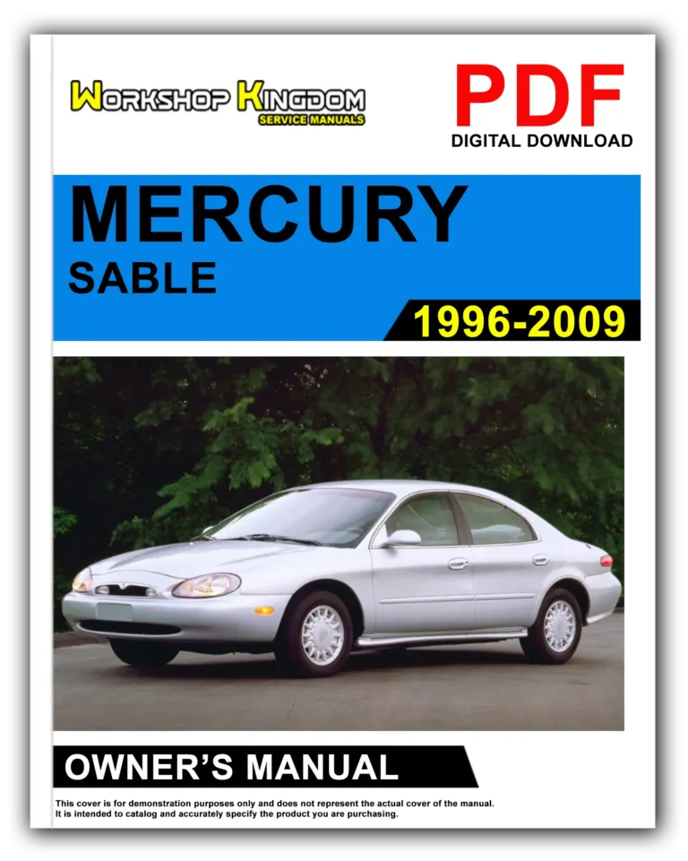 MERCURY SABLE (1996-2009) Owner’s Manual – English – PDF Download