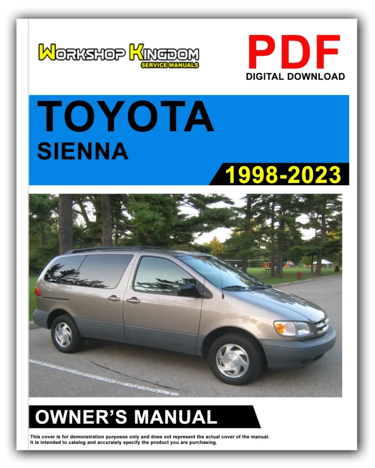 TOYOTA SIENNA (1998-2023) Owner’s Manual – English – PDF Download