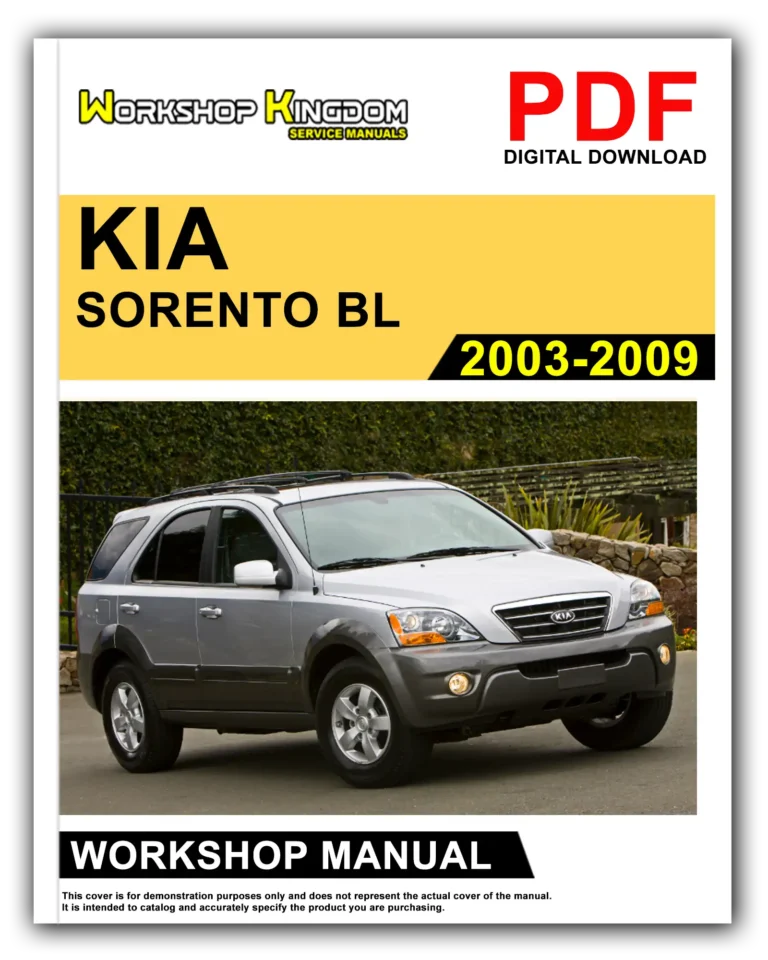 KIA SORENTO BL (2003-2009) Workshop Repair Service Manual – English – PDF Download