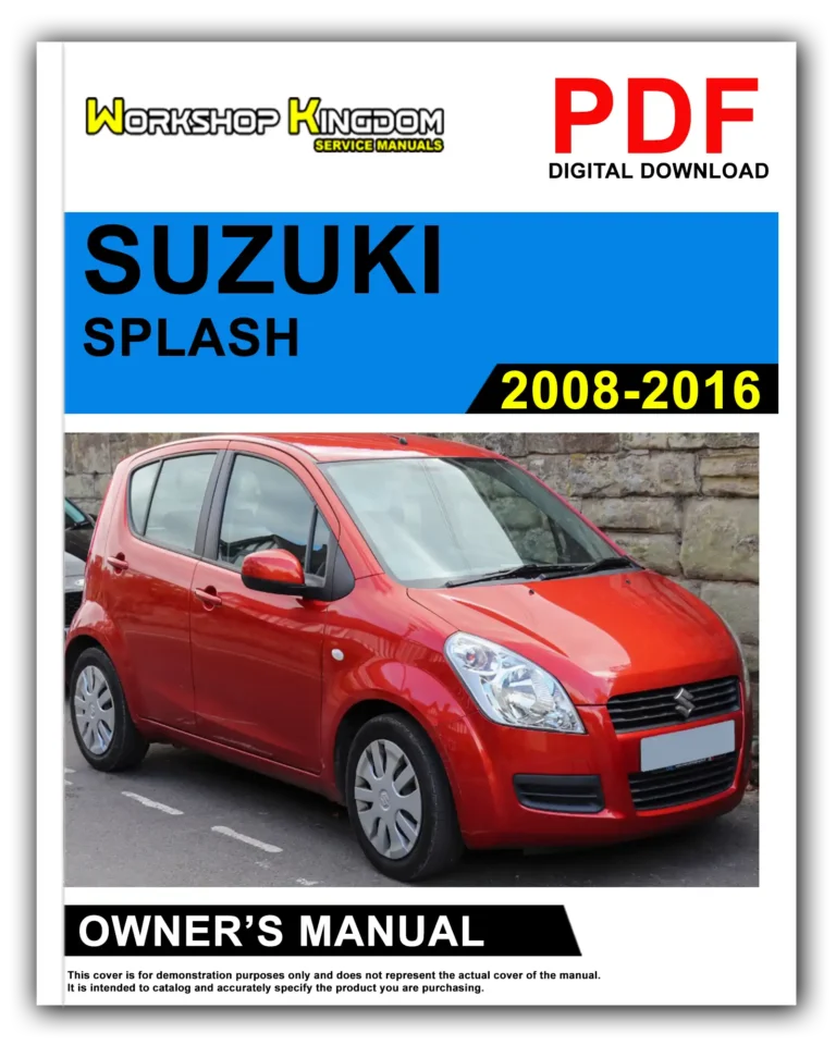 SUZUKI SPLASH (2008-2016) Owner’s Manual – English – PDF Download