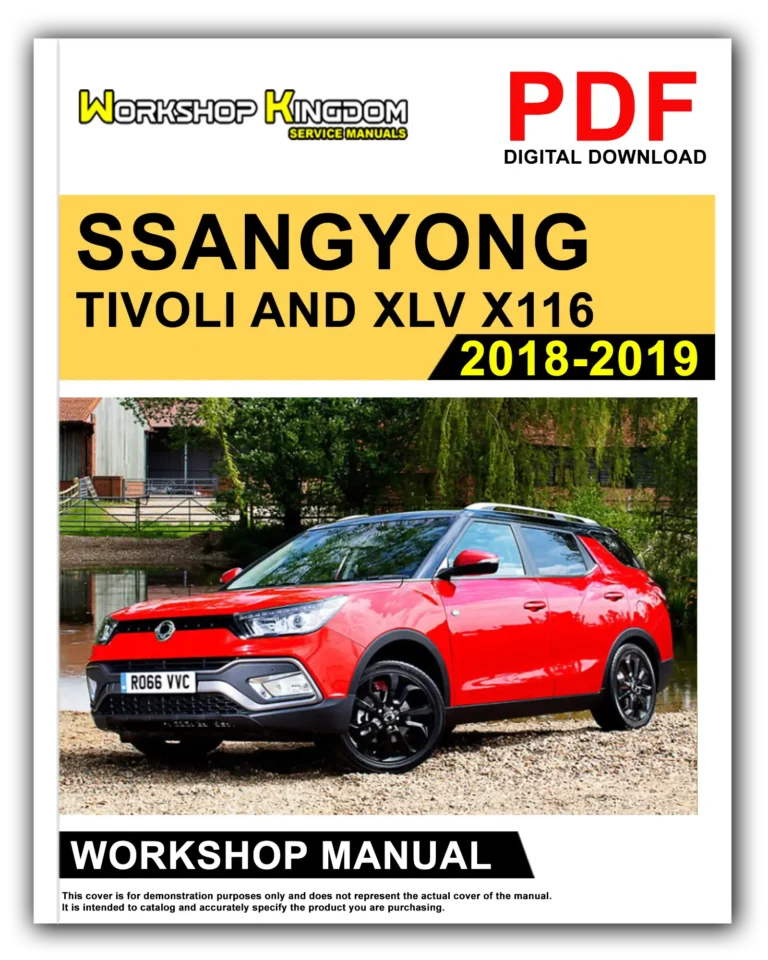SSANGYONG TIVOLI AND XLV X116 (2018-2019) Workshop Repair Service Manual – English – PDF Download