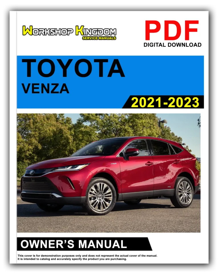 TOYOTA VENZA (2021-2023) Owner’s Manual – English – PDF Download