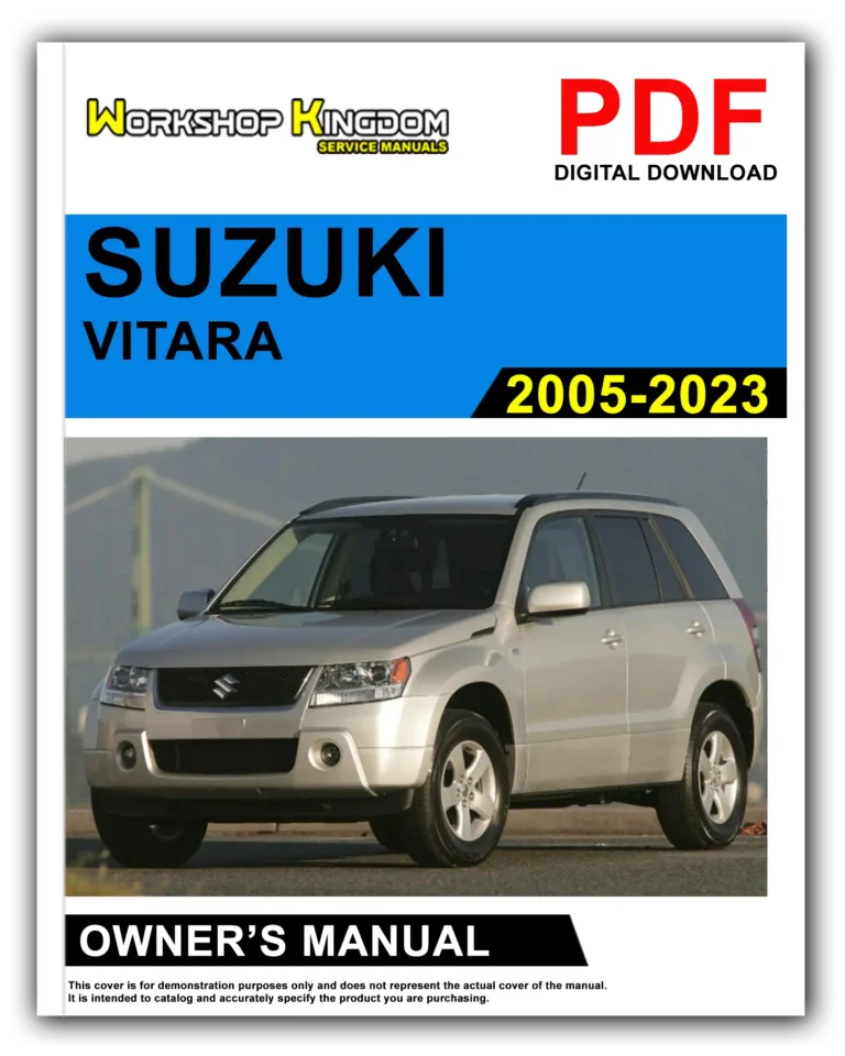 SUZUKI VITARA (2005-2023) Owner’s Manual – English – PDF Download
