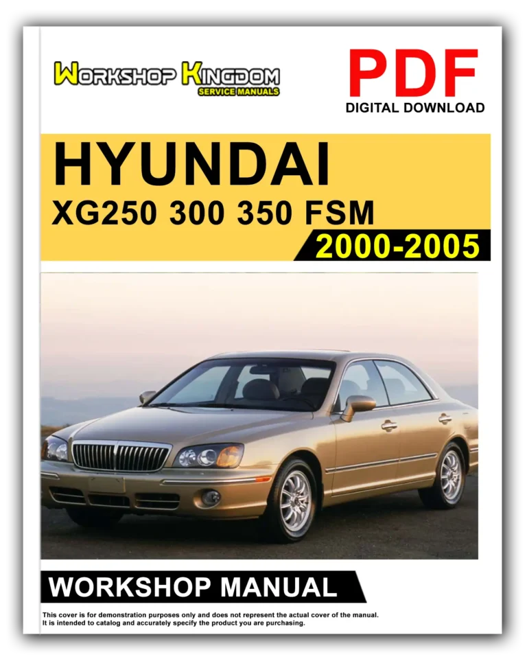 HYUNDAI XG250 300 350 FSM (2000-2005) Workshop Repair Service Manual – English – PDF Download
