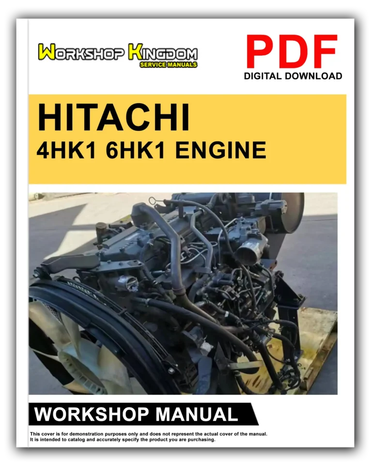 HITACHI 4HK1 6HK1 Engine Workshop Repair Service Manual – English – PDF Download