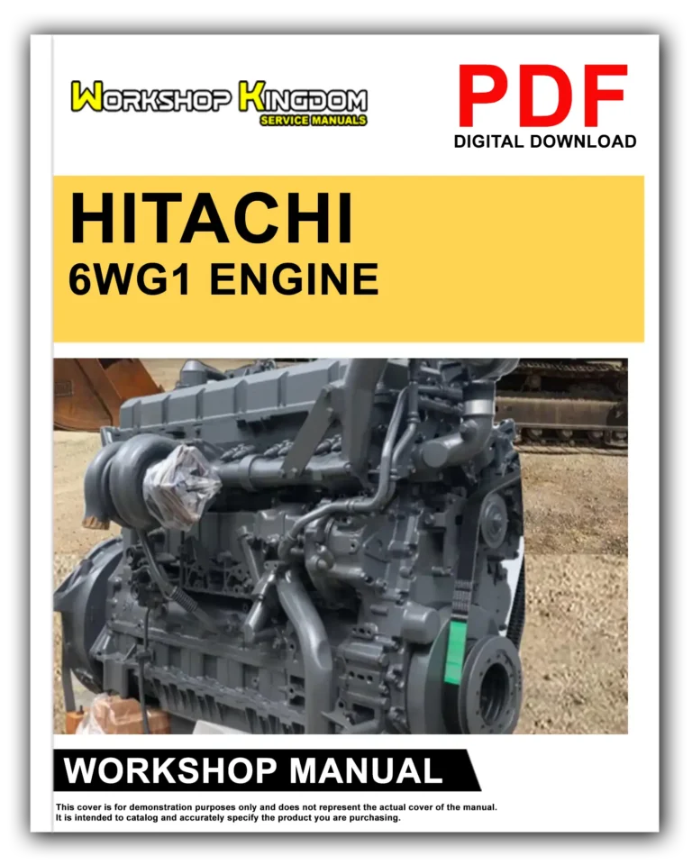 HITACHI ISUZU 6WG1 Engine Workshop Repair Service Manual – English – PDF Download