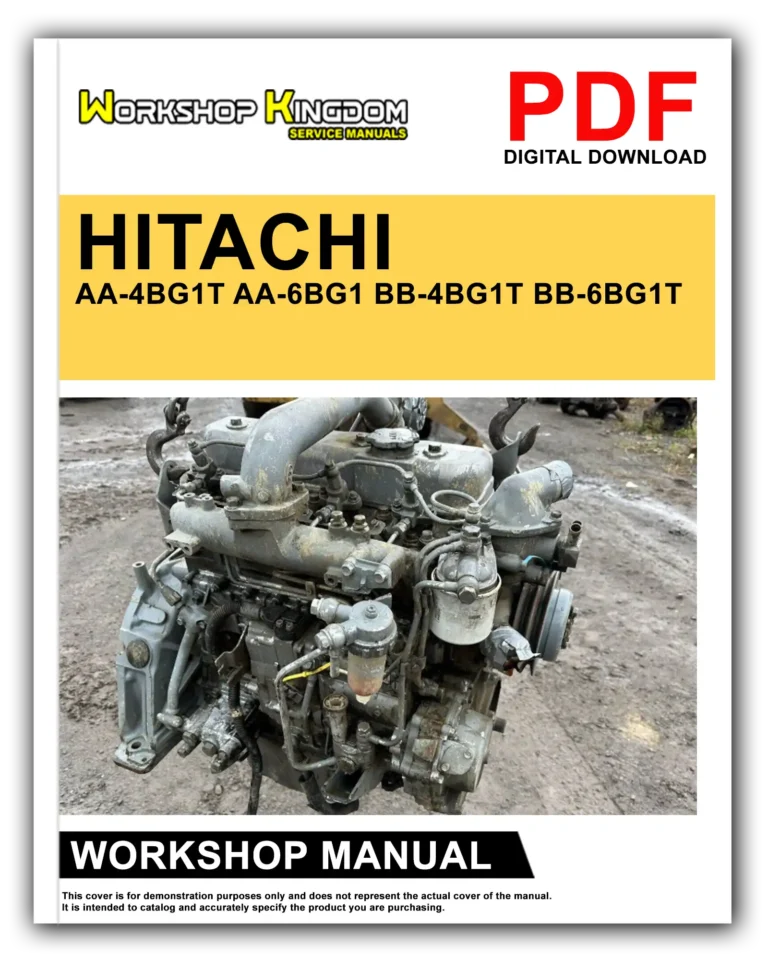 HITACHI ISUZU AA-4BG1T AA-6BG1 BB-4BG1T BB-6BG1T Engine Workshop Repair Service Manual – English – PDF Download