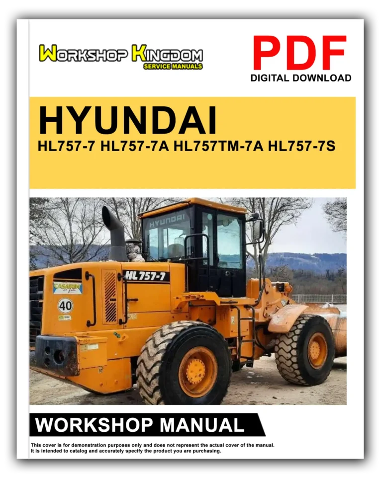 HYUNDAI HL757-7 HL757-7A HL757TM-7A HL757-7S Workshop Repair Service Manual – English – PDF Download