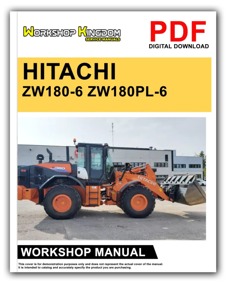 HITACHI ZW180-6 ZW180PL-6 Workshop Repair Service Manual – English – PDF Download