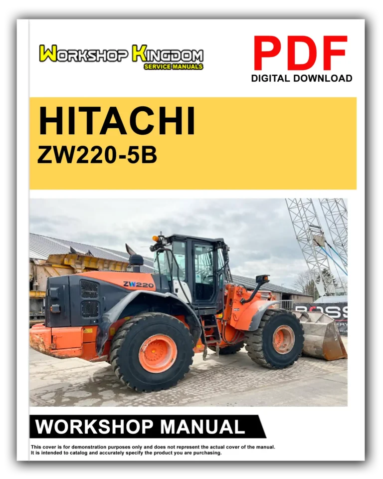 HITACHI ZW220-5B Workshop Repair Service Manual – English – PDF Download
