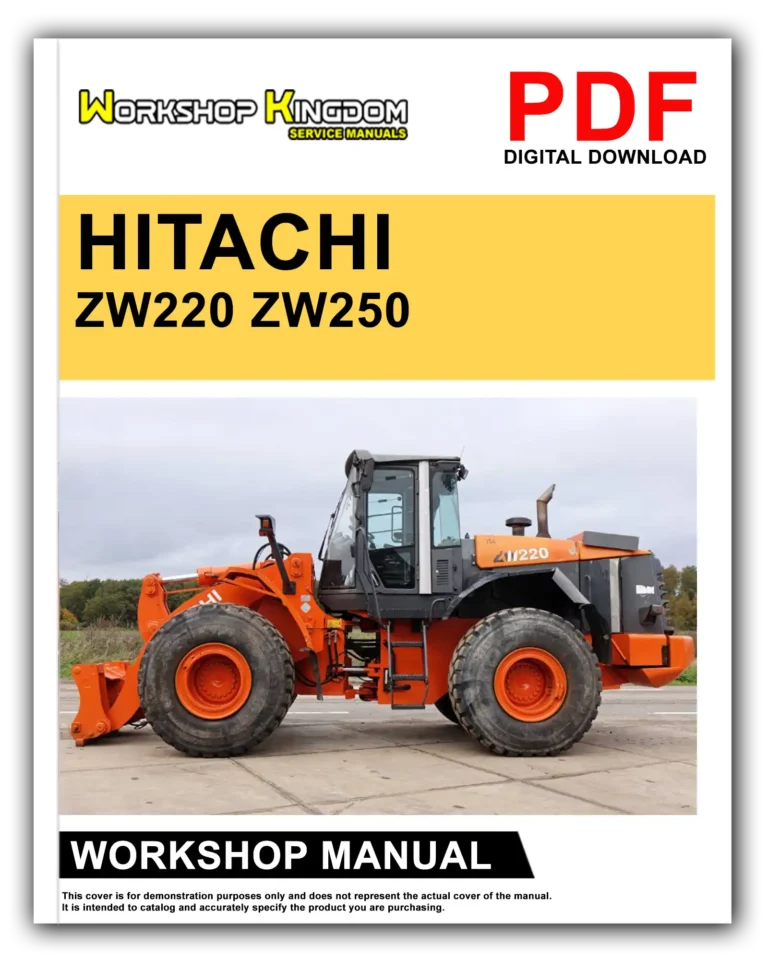HITACHI ZW220 ZW250 Workshop Repair Service Manual – English – PDF Download