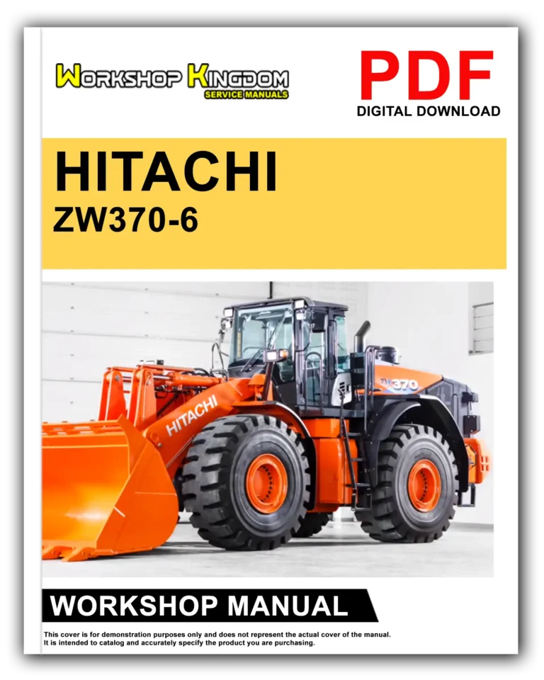 HITACHI ZW370-6 Workshop Repair Service Manual – English – PDF Download