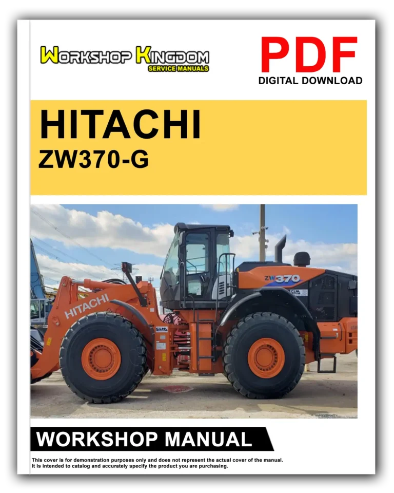 HITACHI ZW370-G Workshop Repair Service Manual – English – PDF Download