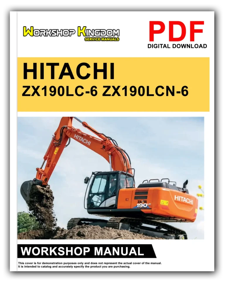 HITACHI ZX190LC-6 ZX190LCN-6 Workshop Repair Service Manual – English – PDF Download