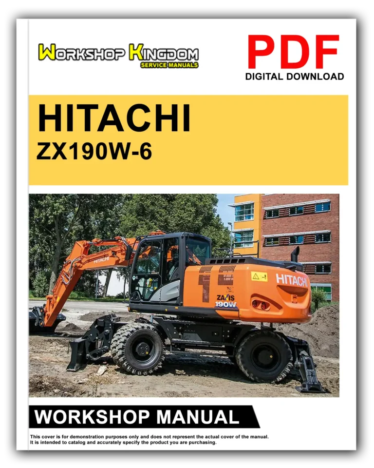 HITACHI ZX190W-6 Workshop Repair Service Manual – English – PDF Download