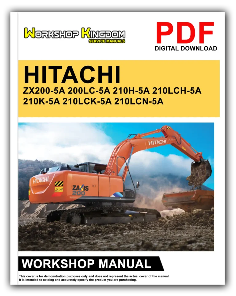 HITACHI ZX200-5A 200LC-5A 210H-5A 210LCH-5A 210K-5A 210LCK-5A 210LCN-5A Workshop Repair Service Manual – English – PDF Download