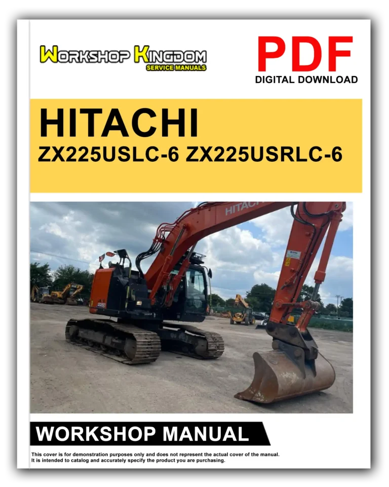 HITACHI ZX225USLC-6 ZX225USRLC-6 Workshop Repair Service Manual – English – PDF Download