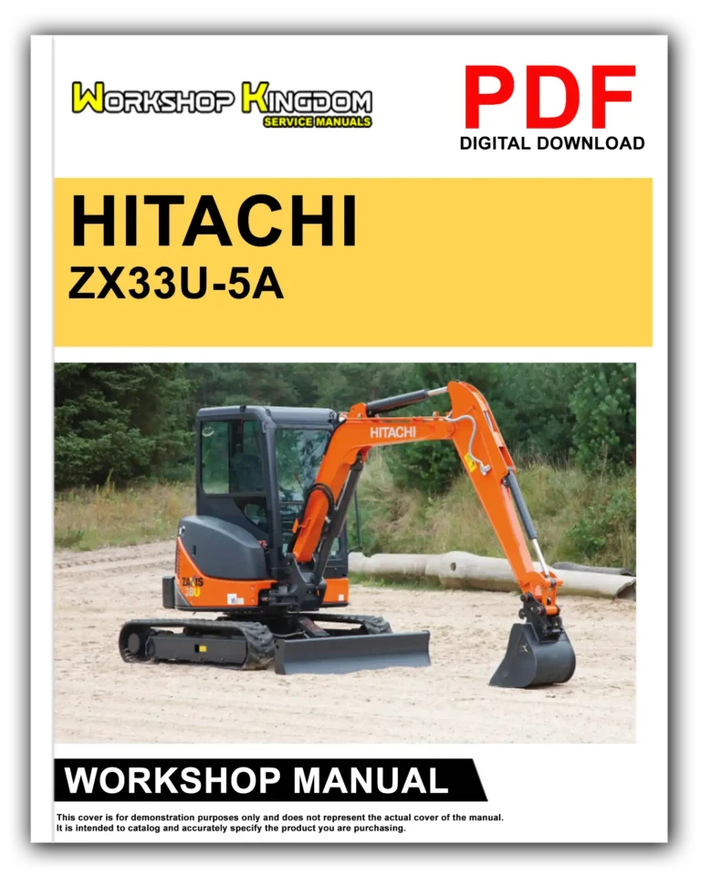 HITACHI ZX33U-5A Workshop Repair Service Manual – English – PDF Download