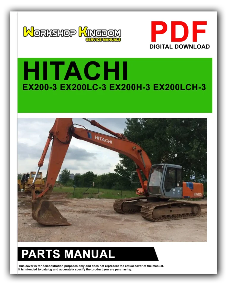HITACHI EX200-3 EX200LC-3 EX200H-3 EX200LCH-3 Spare Parts Catalogue Manual – English – PDF Download