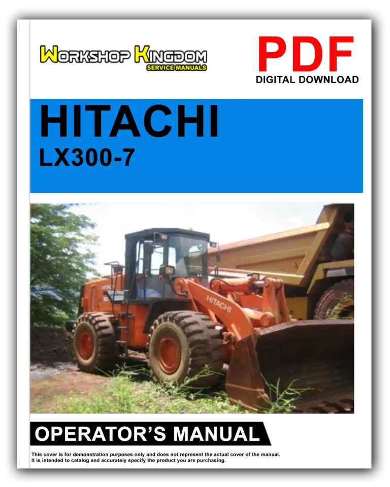 HITACHI LX300-7 Operator’s Manual – English – PDF Download