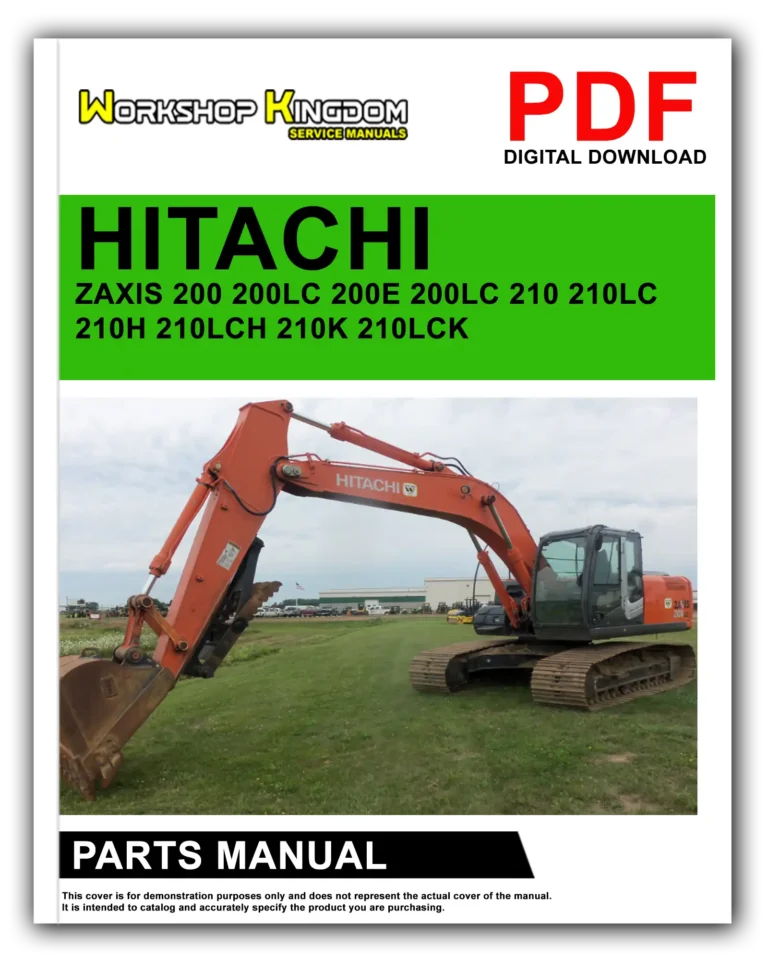 HITACHI ZAXIS 200 200LC 200E 200LC 210 210LC 210H 210LCH 210K 210LCK 210N 240 Spare Parts Catalogue Manual – English – PDF Download