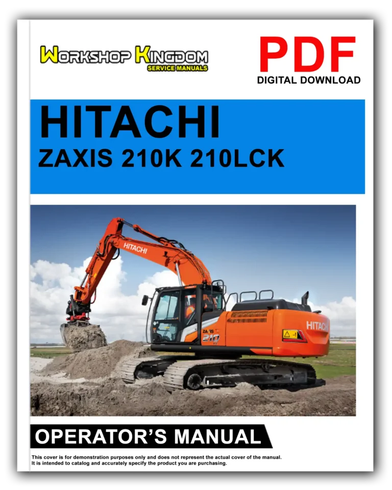 HITACHI ZAXIS 210K 210LCK Operator’s Manual – English – PDF Download