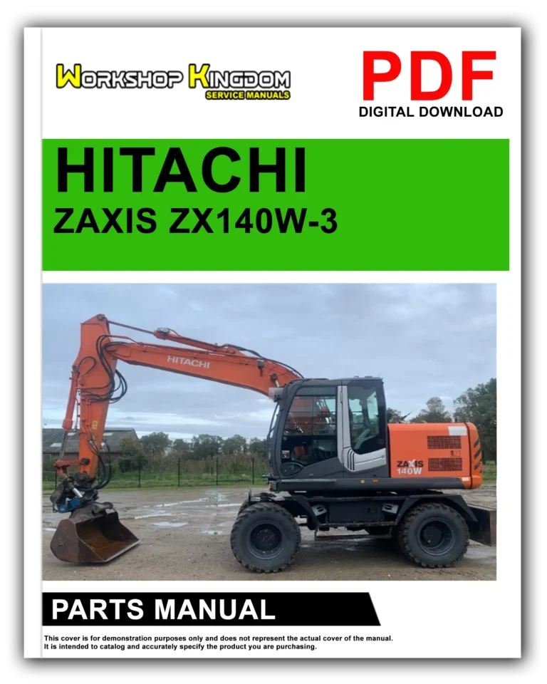 HITACHI ZAXIS ZX140W-3 Spare Parts Catalogue Manual – English – PDF Download