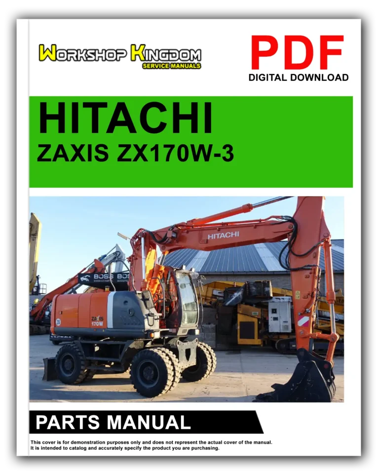 HITACHI ZAXIS ZX170W-3 Spare Parts Catalogue Manual – English – PDF Download