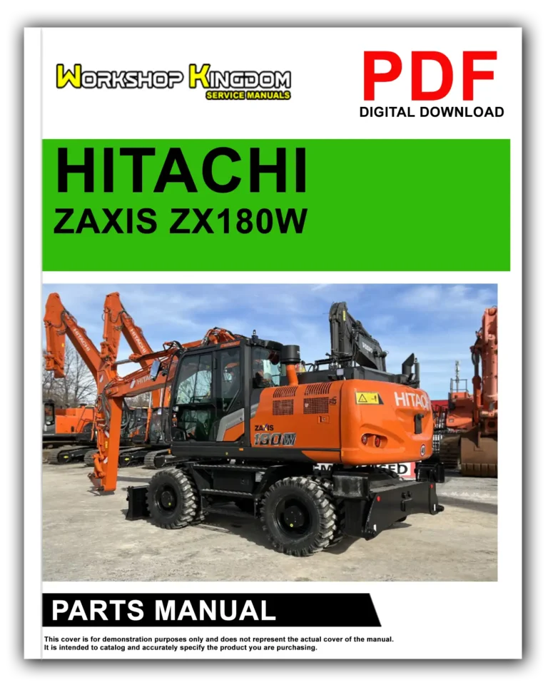 HITACHI ZAXIS ZX180W Spare Parts Catalogue Manual – English – PDF Download