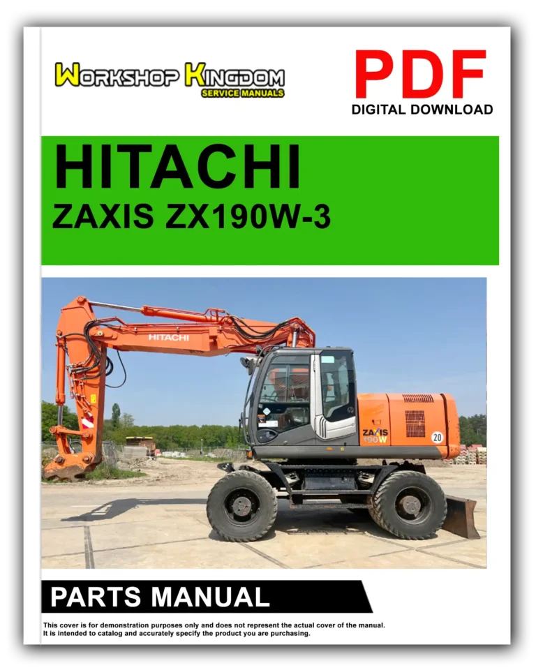 HITACHI ZAXIS ZX190W-3 Spare Parts Catalogue Manual – English – PDF Download