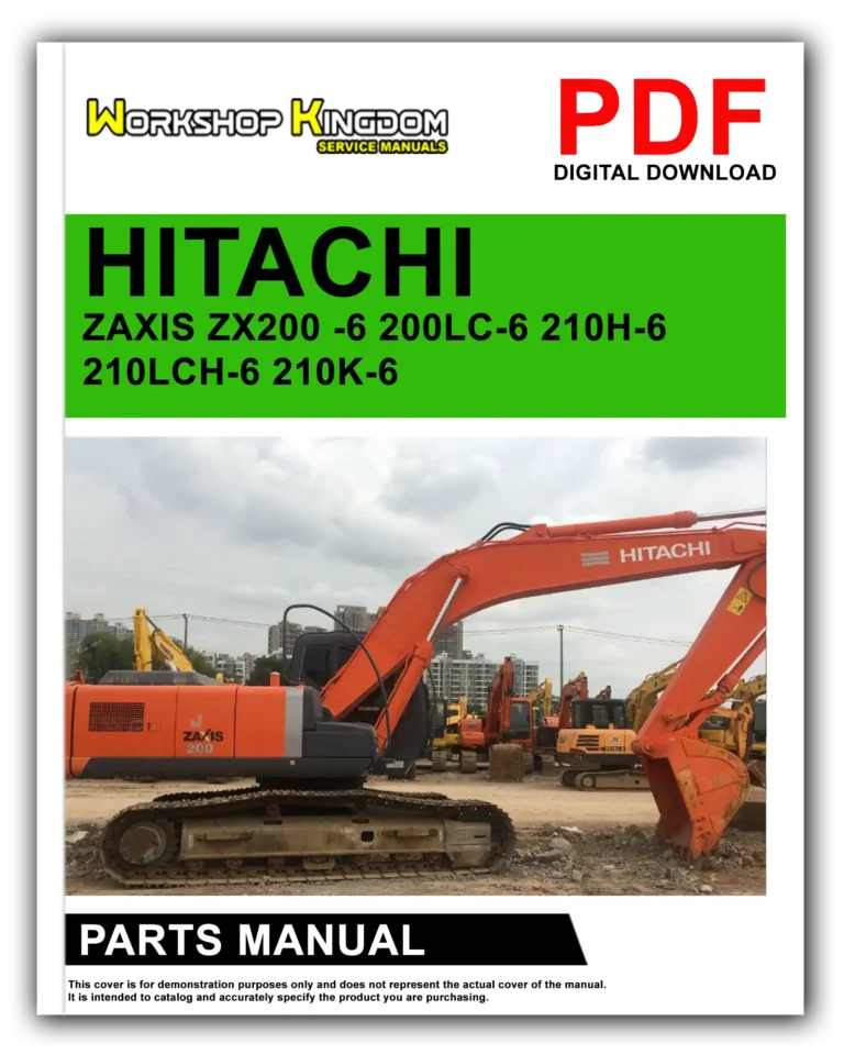 HITACHI ZAXIS ZX200 -6 200LC-6 210H-6 210LCH-6 210K-6 210LC-6 210LCN-6 240N-6 200X-6 200LCX-6 Spare Parts Catalogue Manual – English – PDF Download