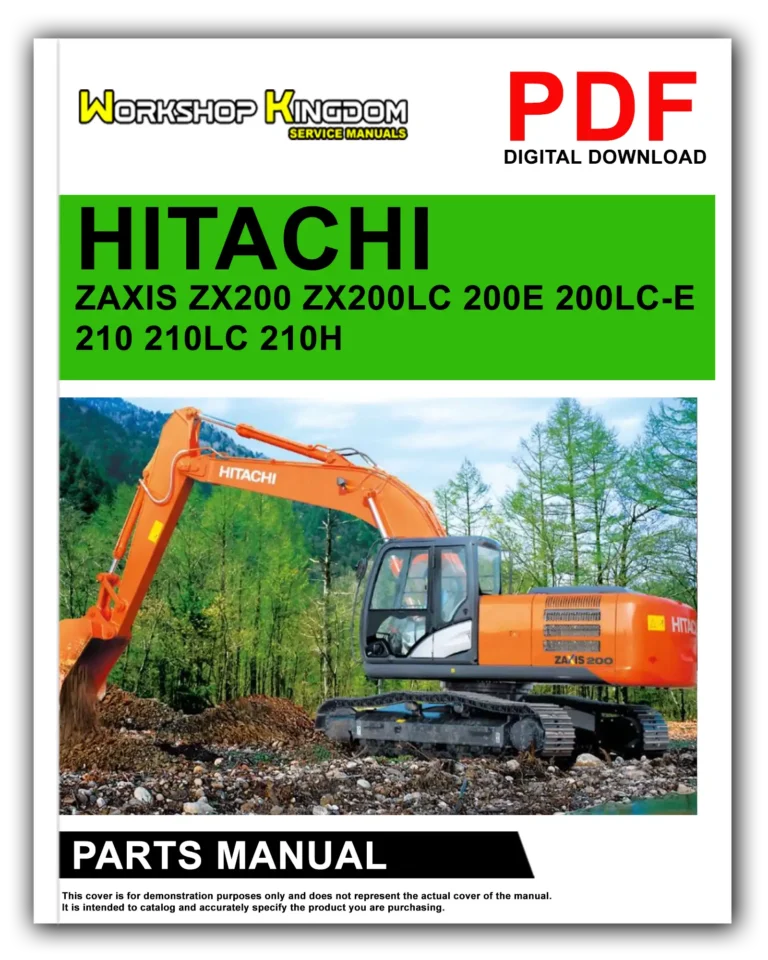 HITACHI ZAXIS ZX200 ZX200LC 200E 200LC-E 210 210LC 210H 210LCH 210K 210LCK 210N 240 Spare Parts Catalogue Manual – English – PDF Download