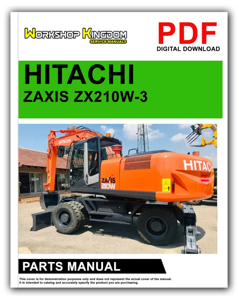 HITACHI ZAXIS ZX210W-3 Spare Parts Catalogue Manual – English – PDF Download
