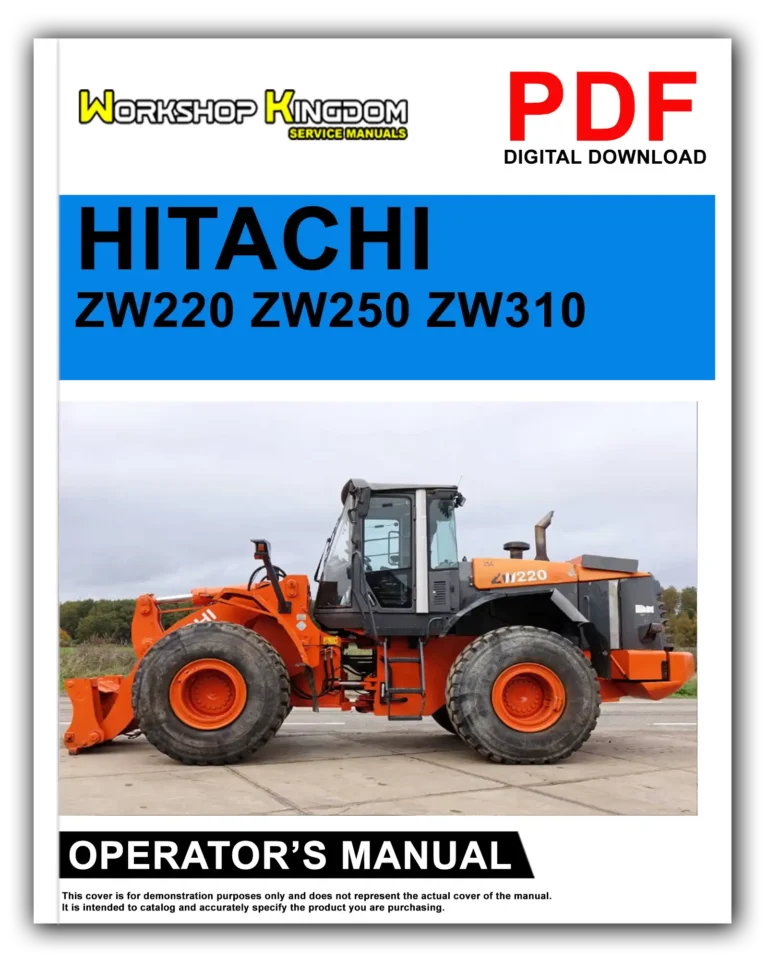 HITACHI ZW220 ZW250 ZW310 Operator’s Manual – English – PDF Download
