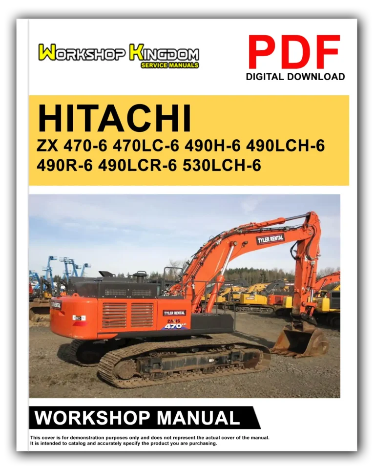HITACHI ZX 470-6 470LC-6 490H-6 490LCH-6 490R-6 490LCR-6 530LCH-6 Workshop Repair Service Manual – English – PDF Download