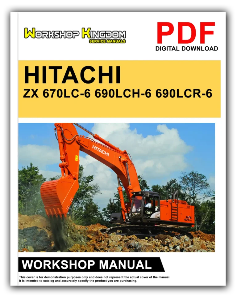 HITACHI ZX 670LC-6 690LCH-6 690LCR-6 Workshop Repair Service Manual – English – PDF Download