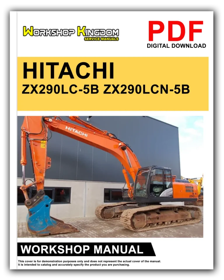 HITACHI ZX290LC-5B, ZX290LCN-5B Workshop Repair Service Manual – English – PDF Download