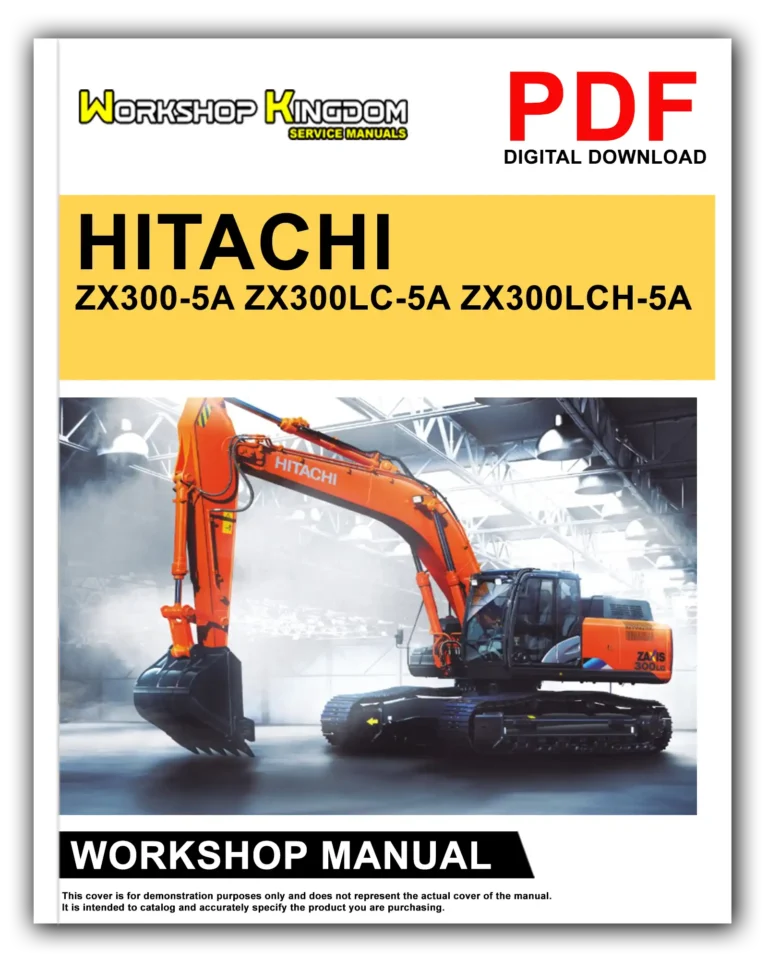 HITACHI ZX300-5A ZX300LC-5A ZX300LCH-5A Workshop Repair Service Manual – English – PDF Download