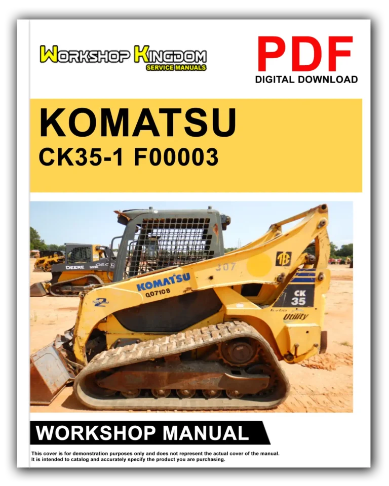 KOMATSU CK35-1 F00003 AND UP Workshop Repair Service Manual – English – PDF Download