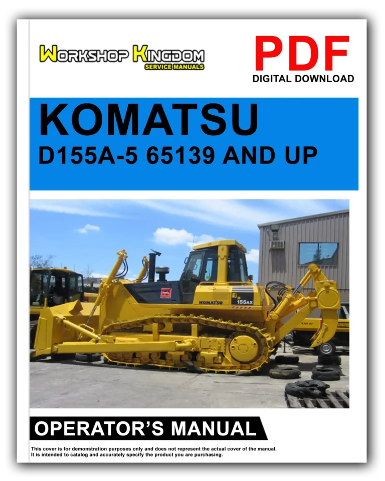 KOMATSU D155A-5 65139 AND UP Operator’s Manual – English – PDF Download