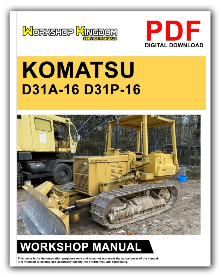 KOMATSU D31A-16 D31P-16 25001 AND UP Workshop Repair Service Manual – English – PDF Download