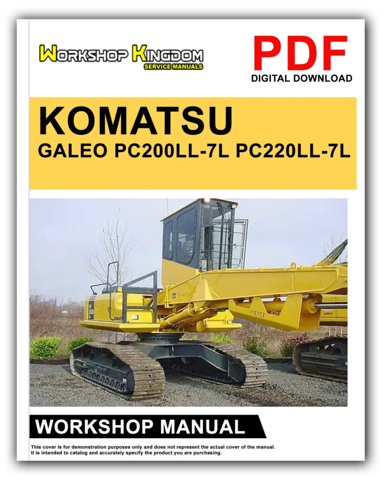 KOMATSU GALEO PC200LL-7L PC220LL-7L A86001 AND UP Workshop Repair Service Manual – English – PDF Download