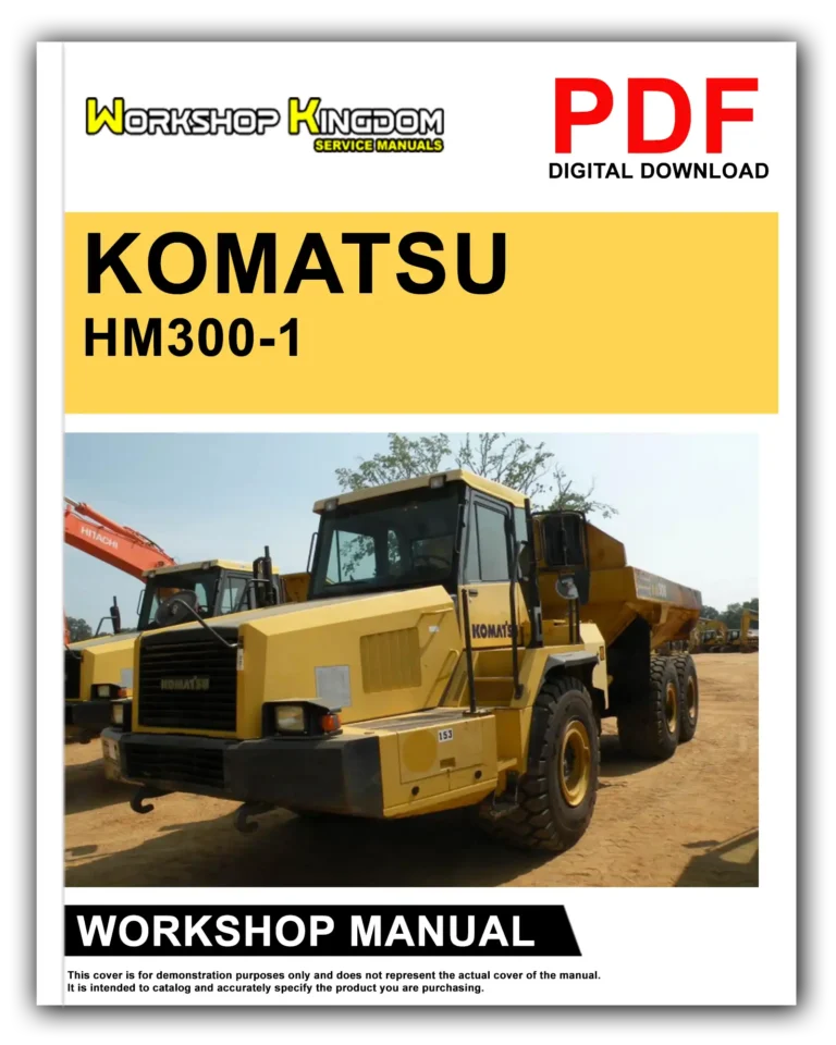 KOMATSU HM300-1 1001 AND UP Workshop Repair Service Manual – English – PDF Download