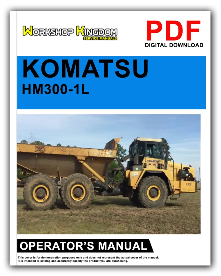 KOMATSU HM300-1L AND UP Operator’s Manual – English – PDF Download