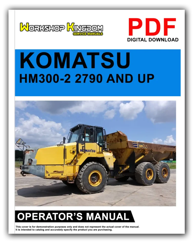 KOMATSU HM300-2 2790 AND UP Operator’s Manual – English – PDF Download