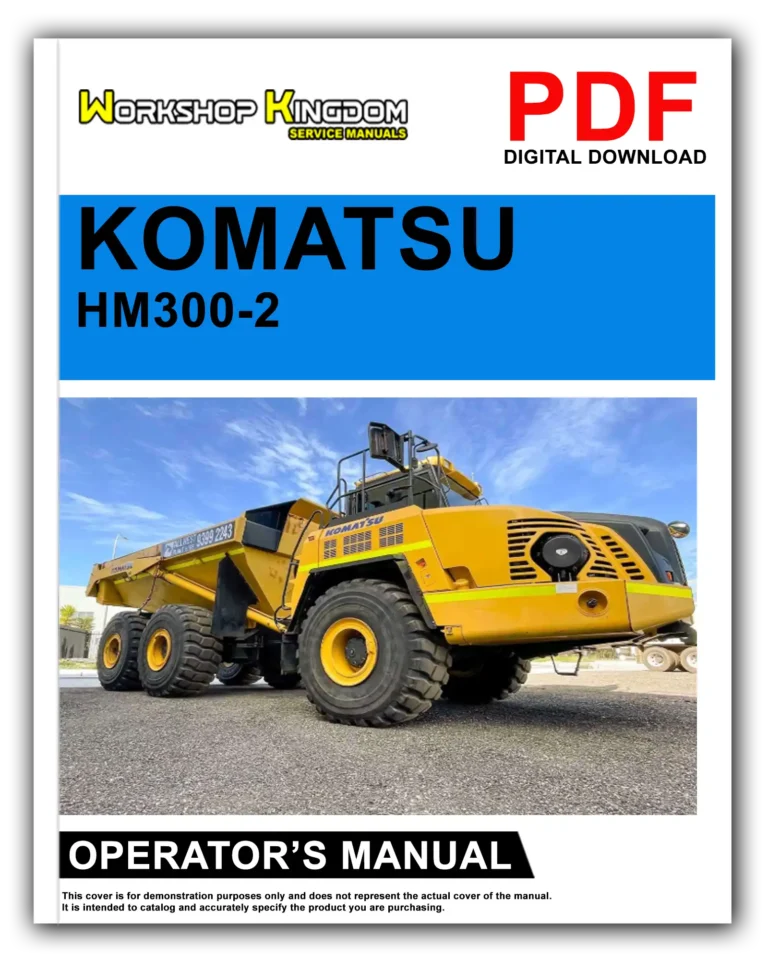 KOMATSU HM300-2 Operator’s Manual – English – PDF Download