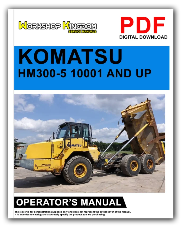 KOMATSU HM300-5 10001 AND UP Operator’s Manual – English – PDF Download