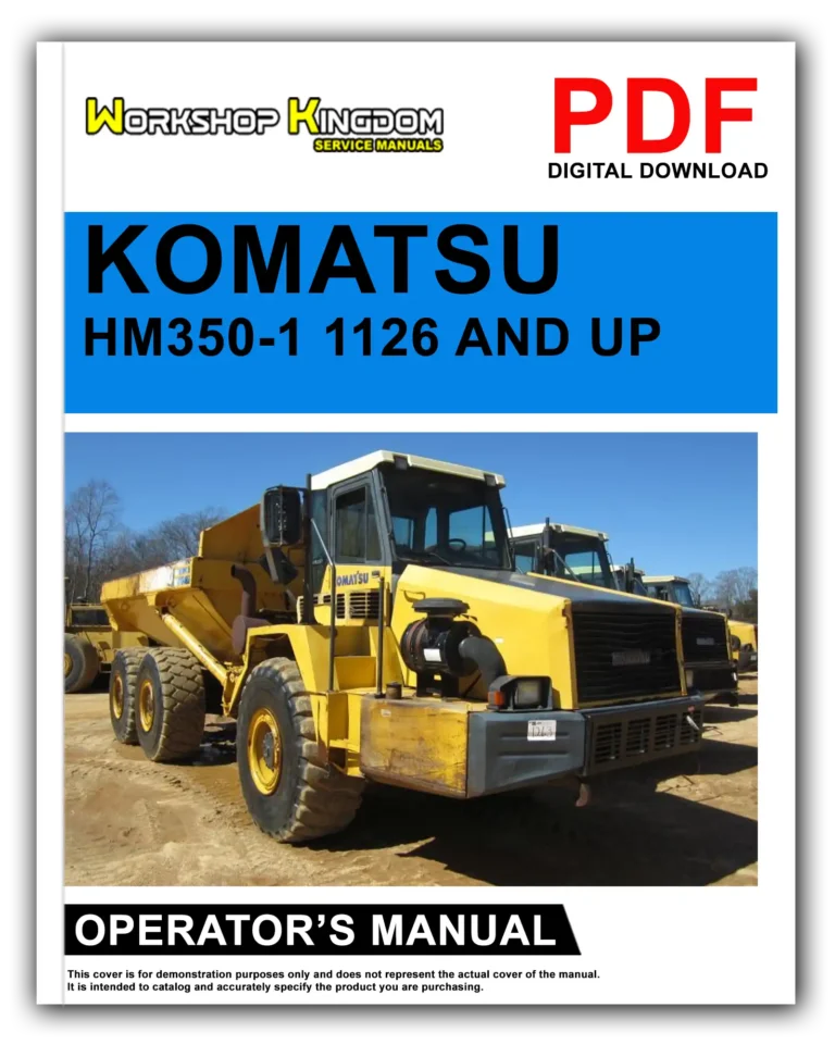 KOMATSU HM350-1 1126 AND UP Operator’s Manual – English – PDF Download