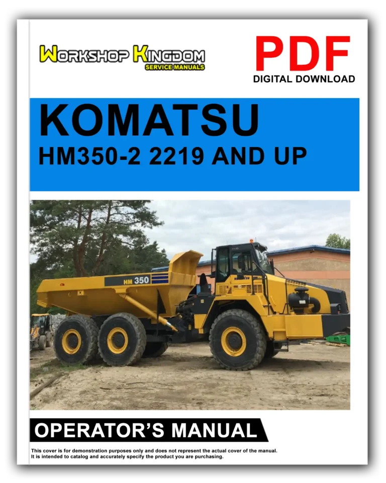 KOMATSU HM350-2 2219 AND UP Operator’s Manual – English – PDF Download